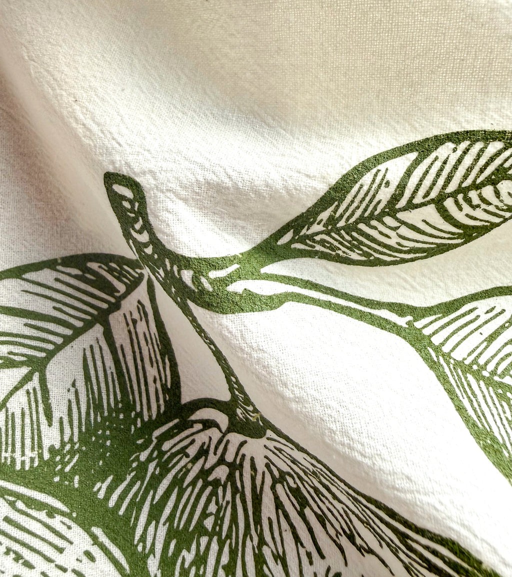 Flour Sack Kitchen Towels: Set of 3, Herbs, Avocados & Oranges Farmhouse Designs | Homeware