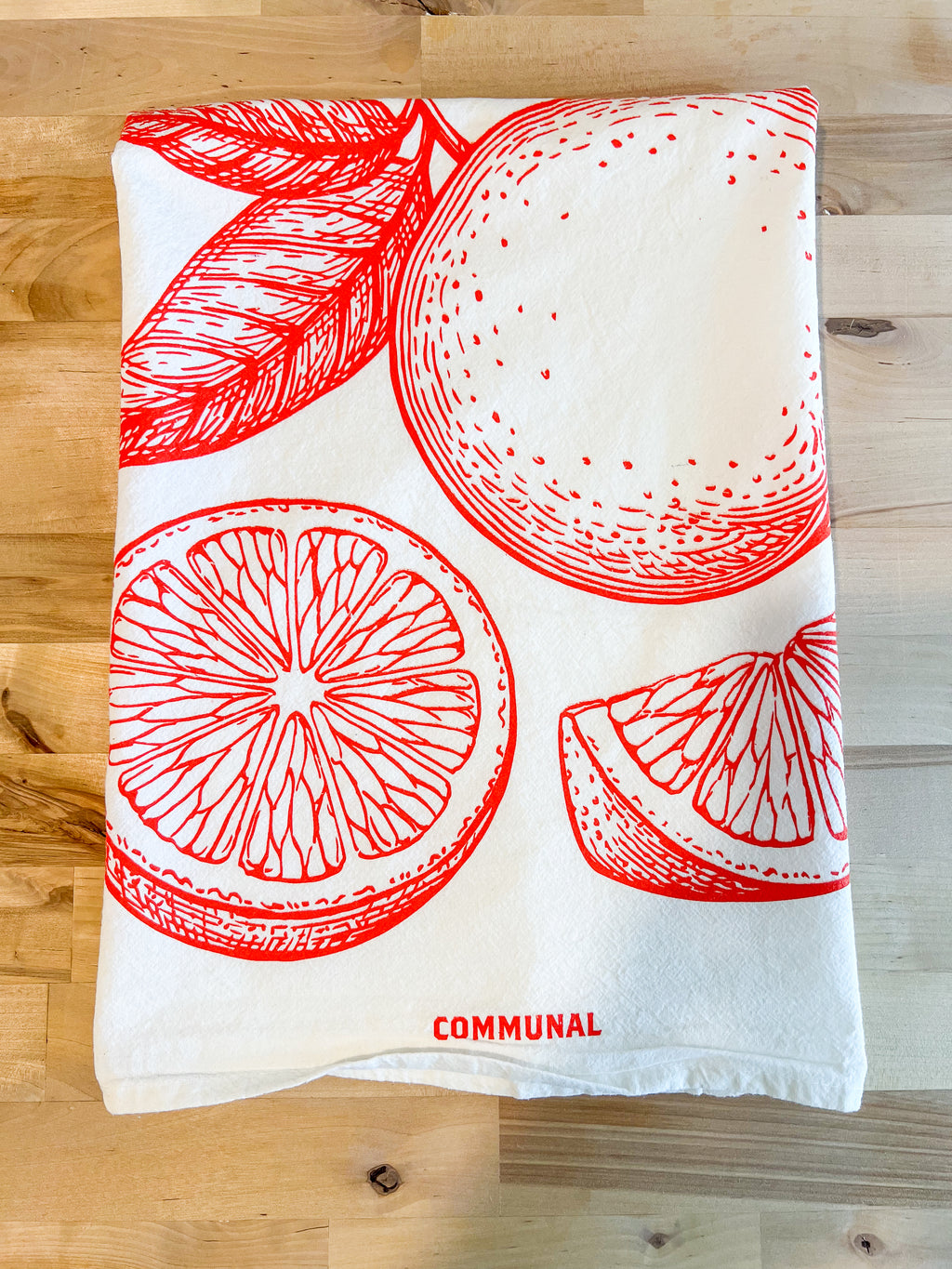 Flour Sack Kitchen Towels: Set of 3, Herbs, Avocados & Oranges Farmhouse Designs | Homeware