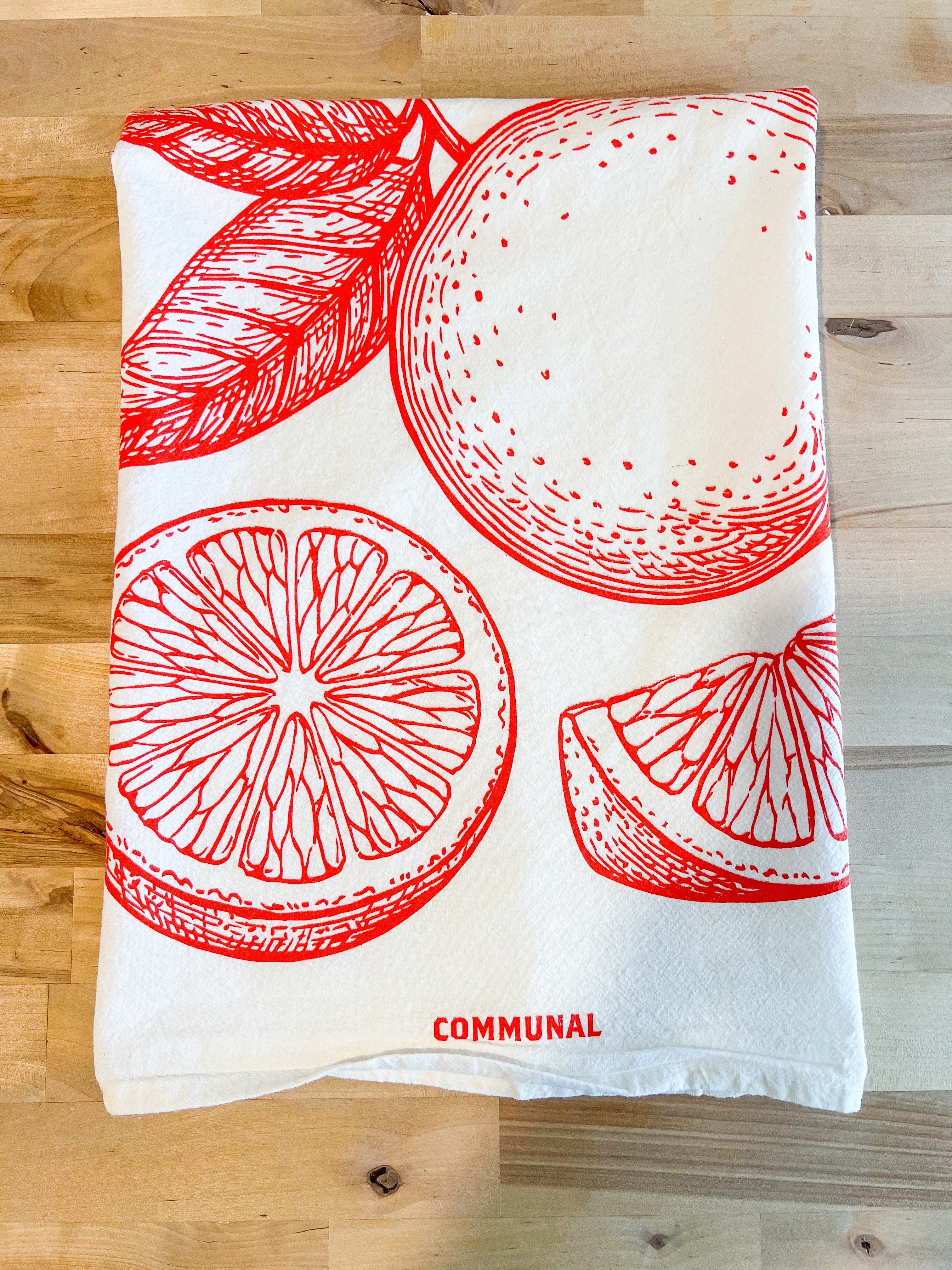 Flour Sack Kitchen Towels: Set of 3, Herbs, Avocados & Oranges Farmhouse Designs | Homeware