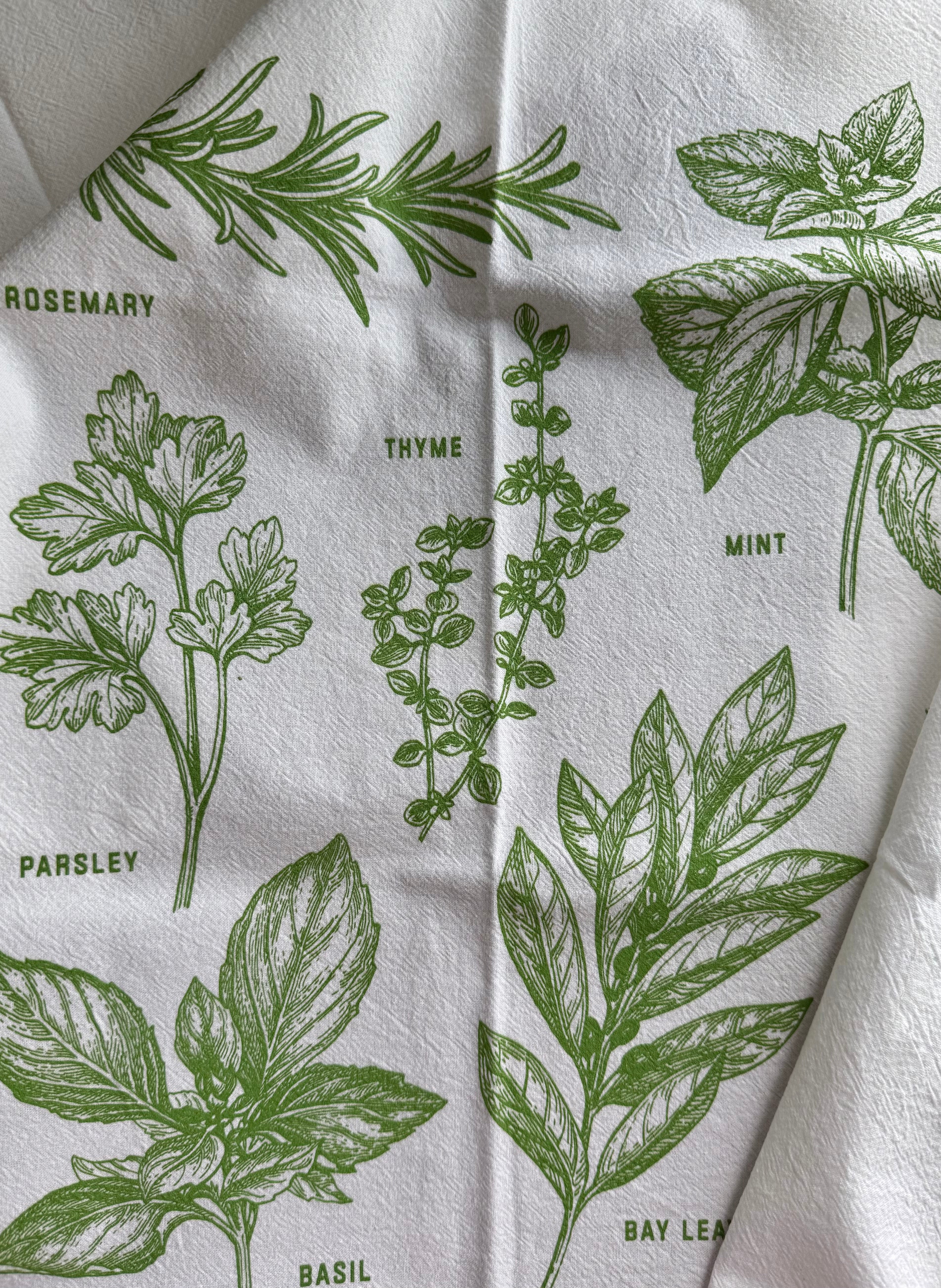Flour Sack Kitchen Towels: Set of 3, Herbs, Avocados & Oranges Farmhouse Designs | Homeware