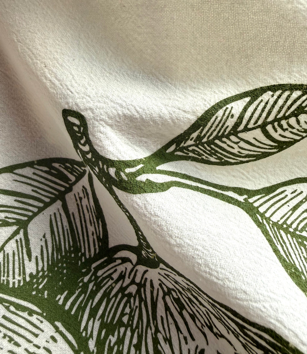 Flour Sack Kitchen Towels: Set of 3, Herbs, Avocados & Oranges Farmhouse Designs | Homeware