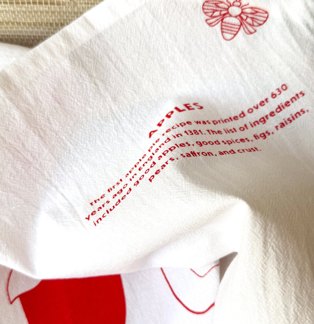Oversized Cotton Apple Tea Towels | Eco-Friendly Kitchen Towels | 28”x28”