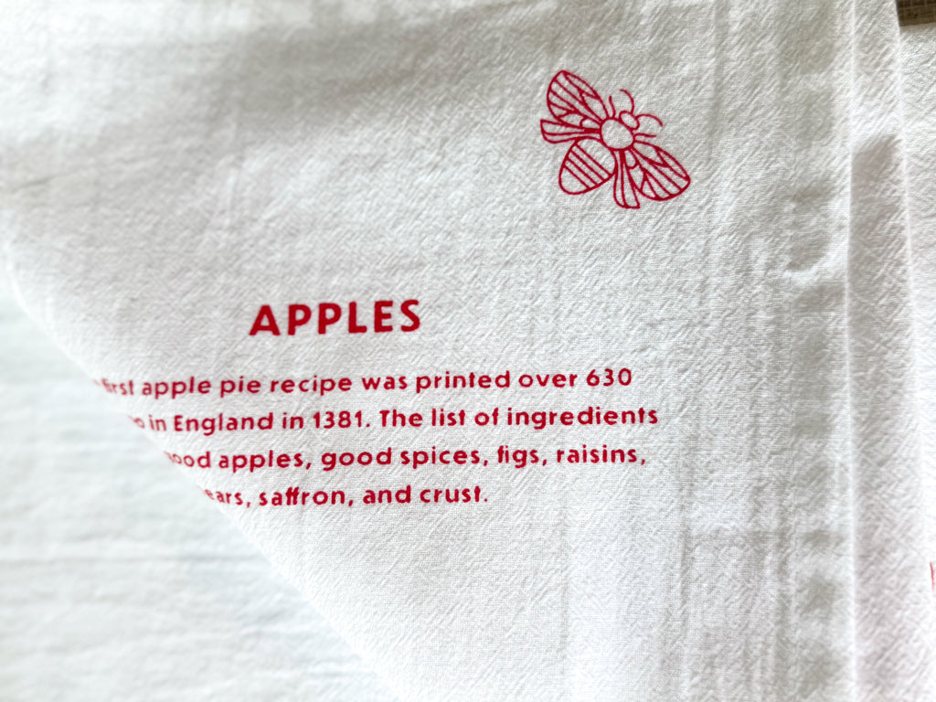 Oversized Cotton Apple Tea Towels | Eco-Friendly Kitchen Towels | 28”x28”