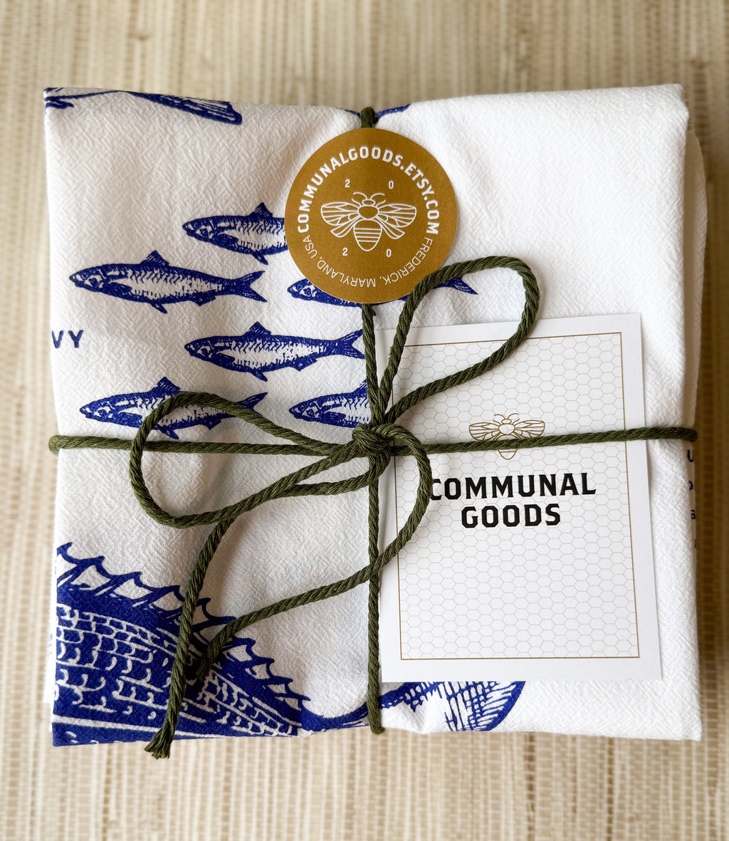 Oversized Cotton Apple Tea Towels | Eco-Friendly Kitchen Towels | 28”x28”