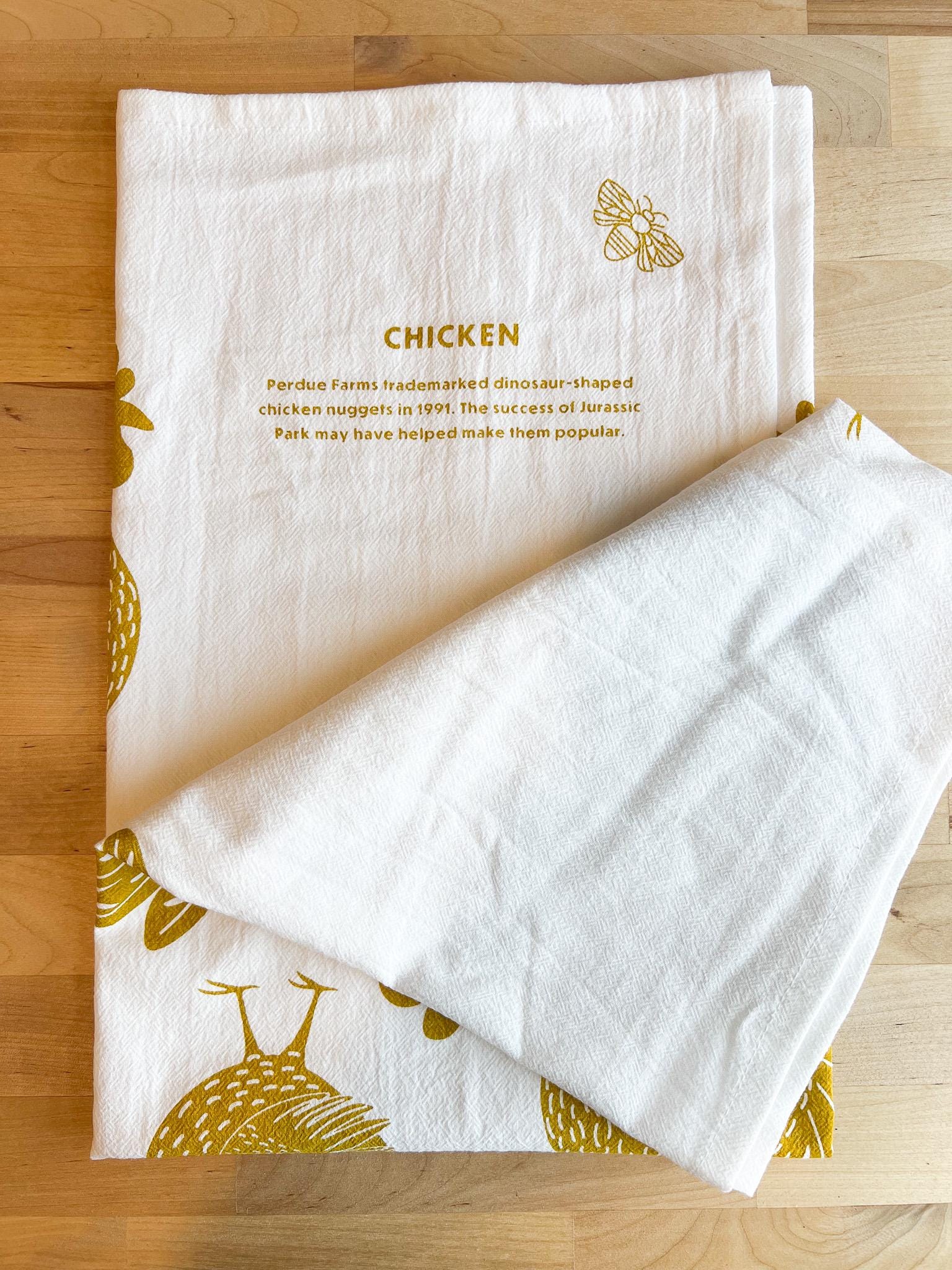 Chickens Cotton Tea Towel, Oversized, Farmhouse
