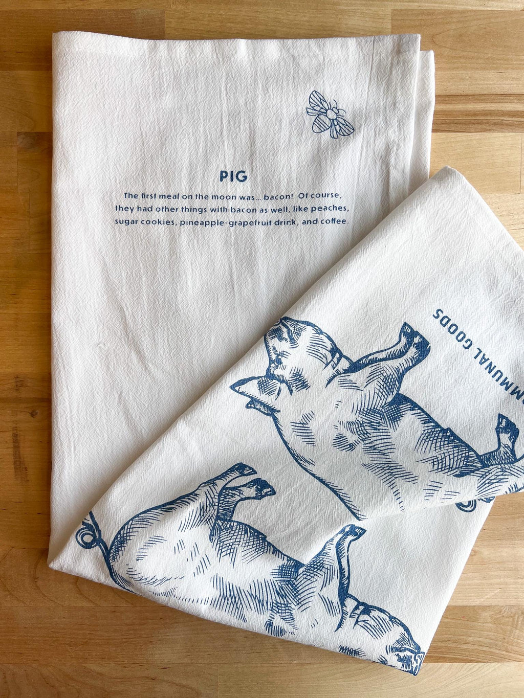 Pigs Cotton Kitchen Tea Towel, Farmhouse, Oversized