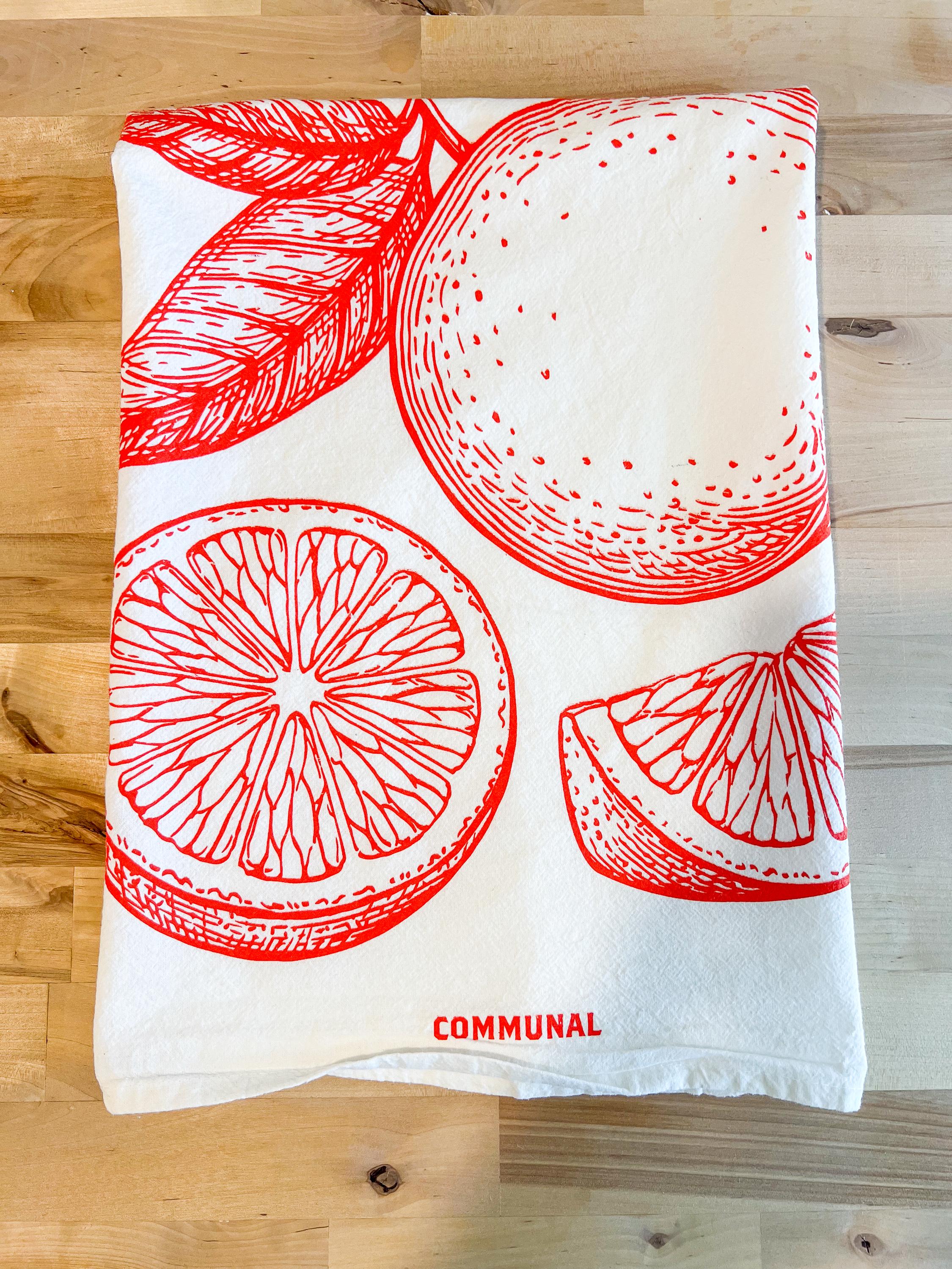 Kitchen Towels Oranges, Oversized Tea Towel