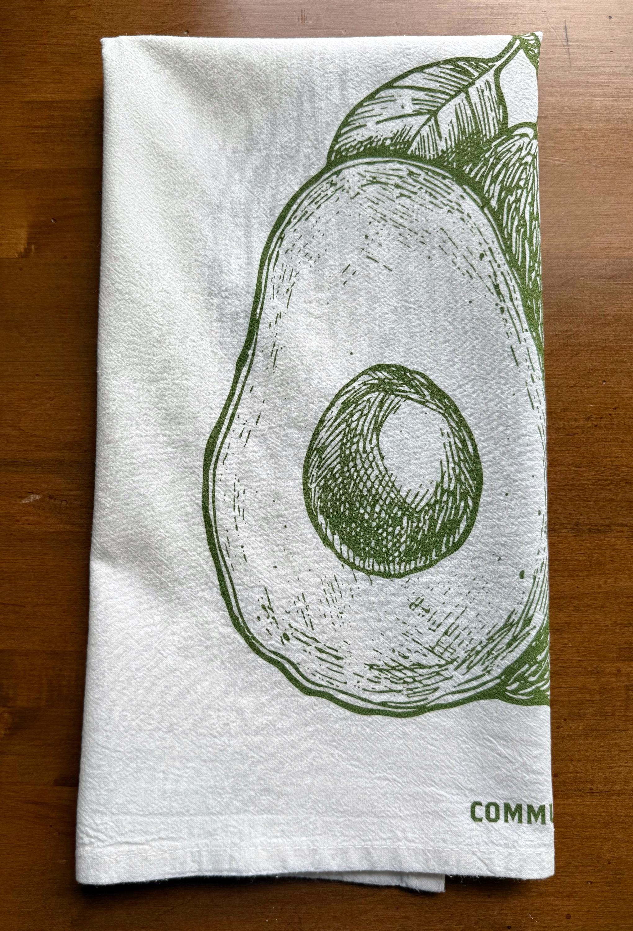 Flour Sack Kitchen Towels: Set of 3, Herbs, Avocados & Oranges Farmhouse Designs | Homeware