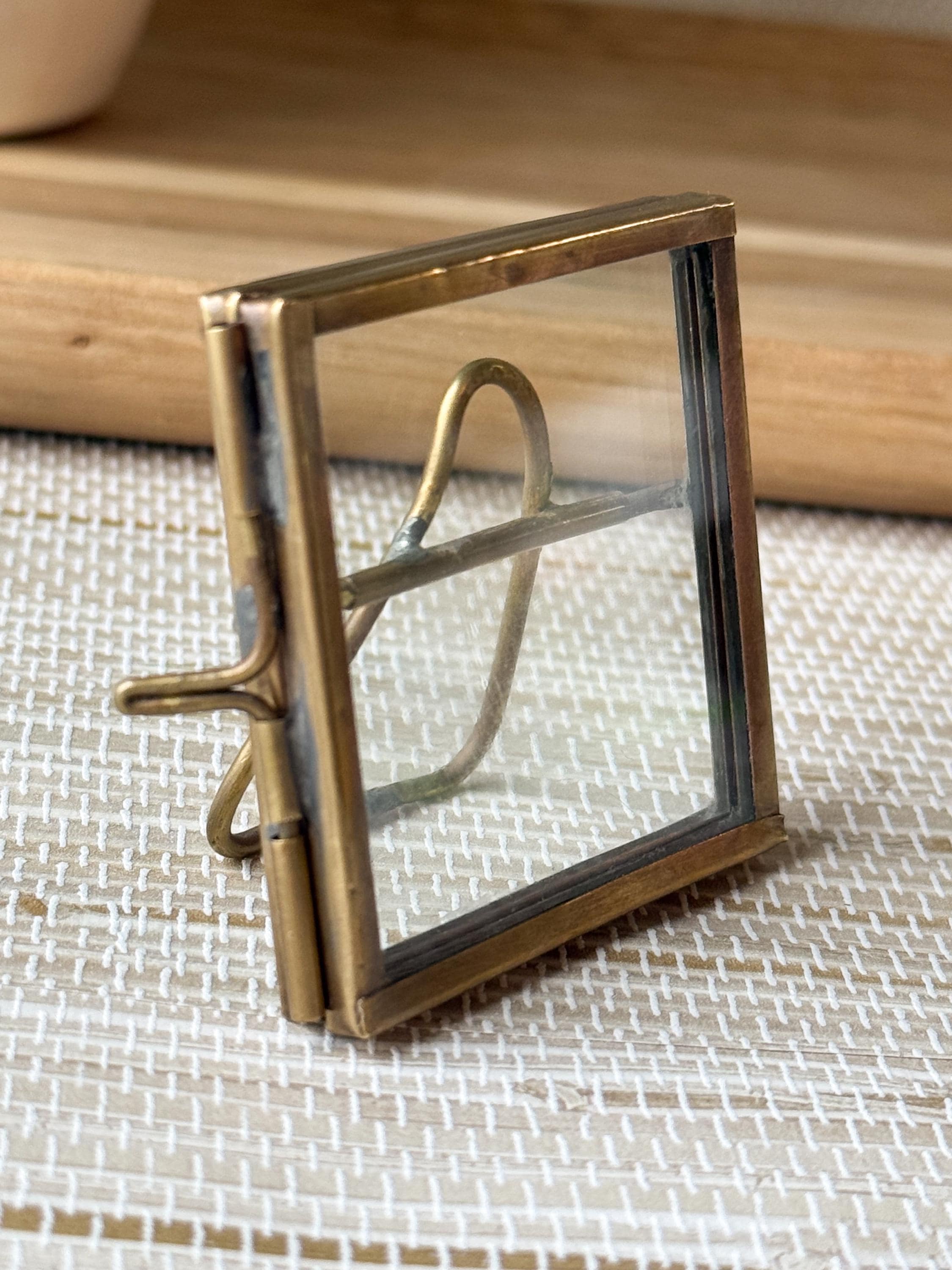 Small Brass Frame Keepsake | 2"x2"