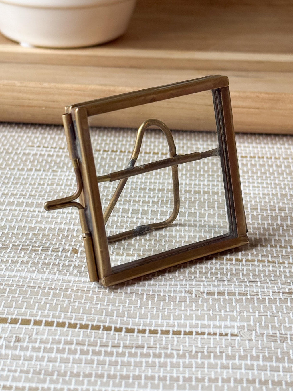 Brass Floating Picture Frame | 2"x2" | Modern Frame