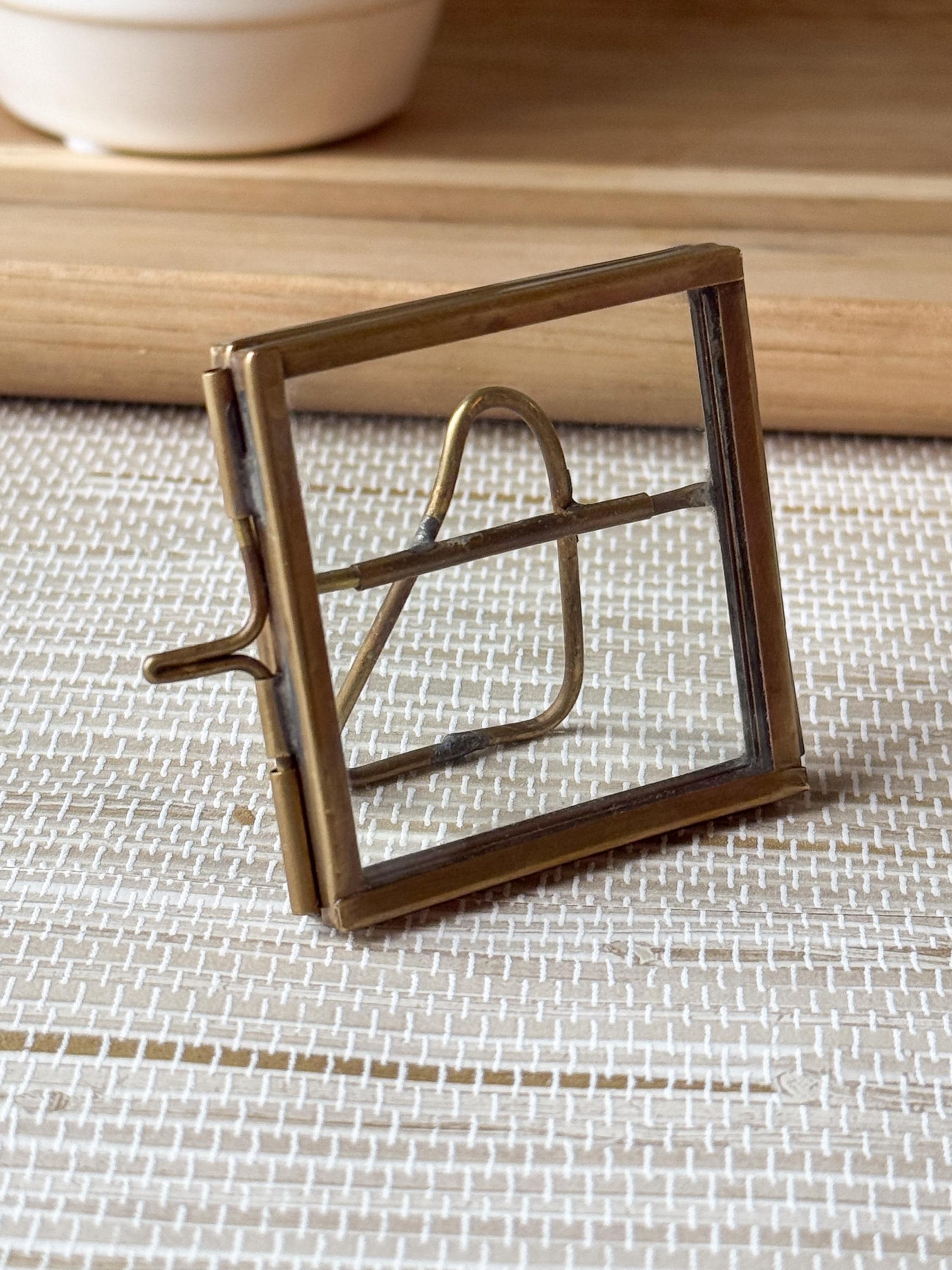 Small Brass Frame Keepsake | 2"x2"