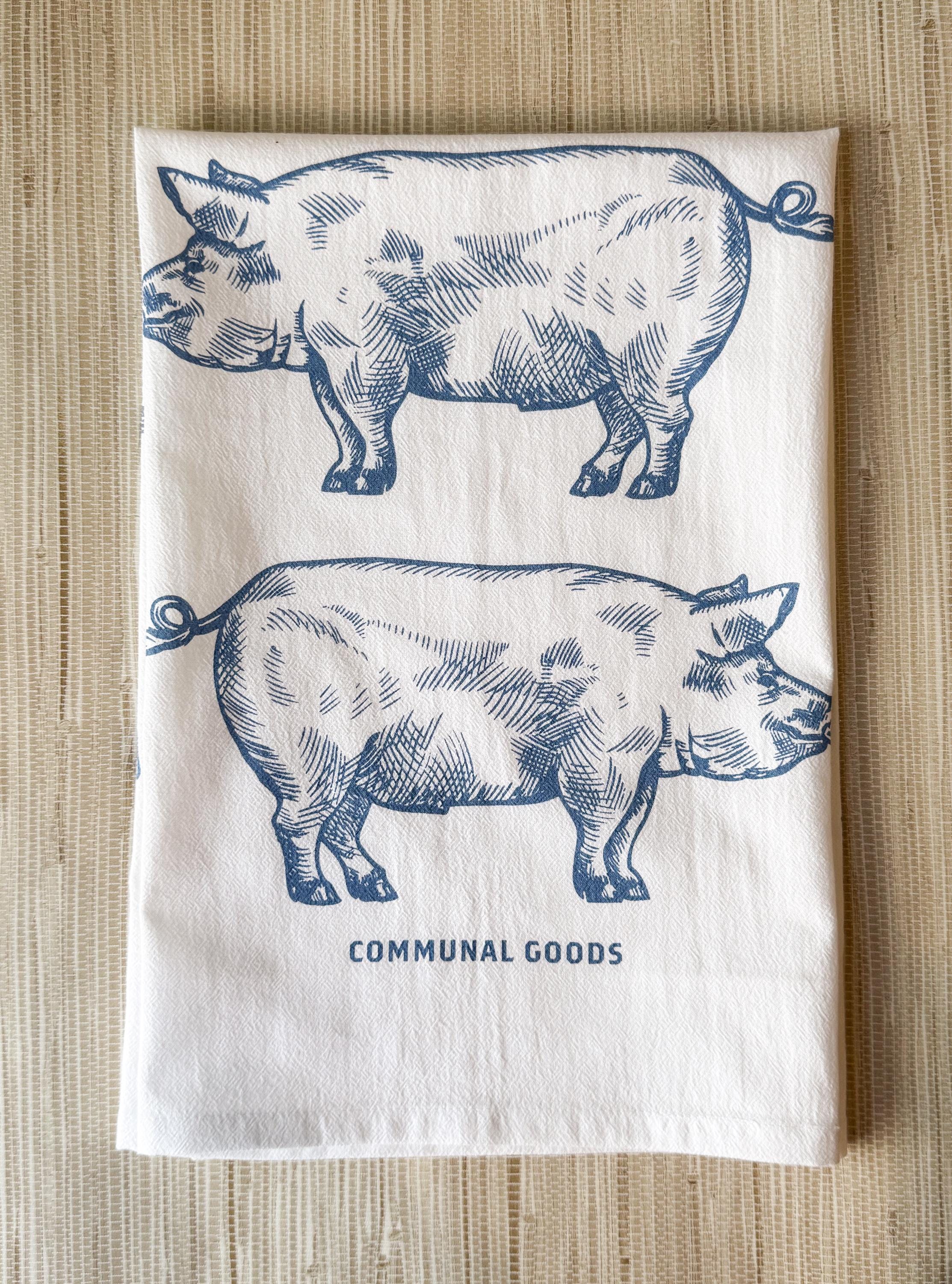 Fruit & Farmhouse Flour Sack Towels: Cotton Kitchen Tea Towel Set of 8