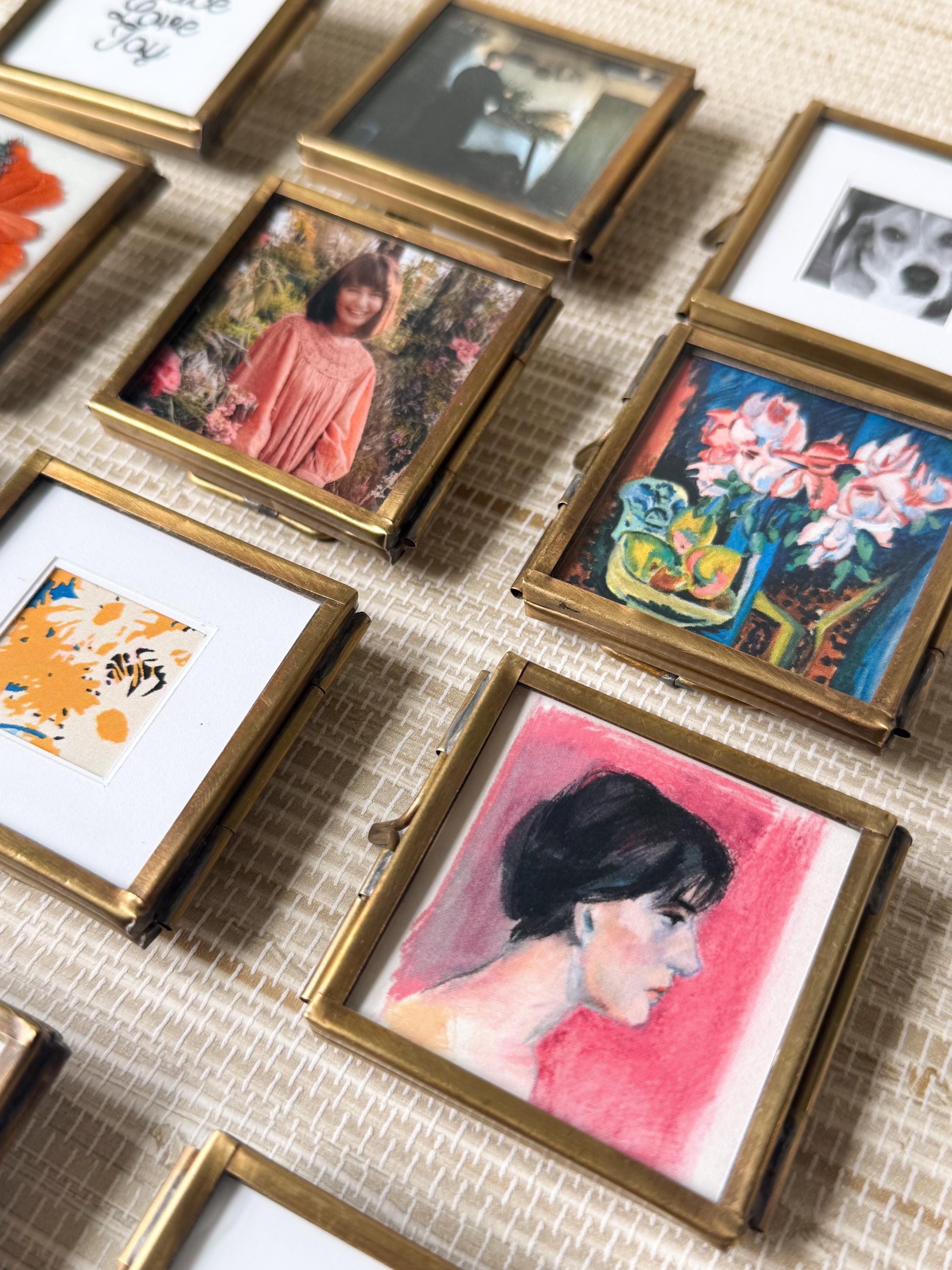 Brass Floating Picture Frame | 2"x2" | Modern Frame