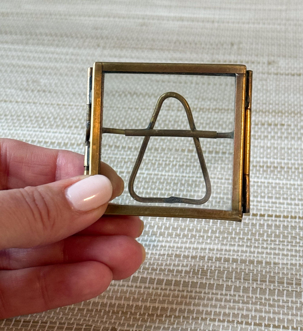 Small Brass Frame Keepsake | 2"x2"
