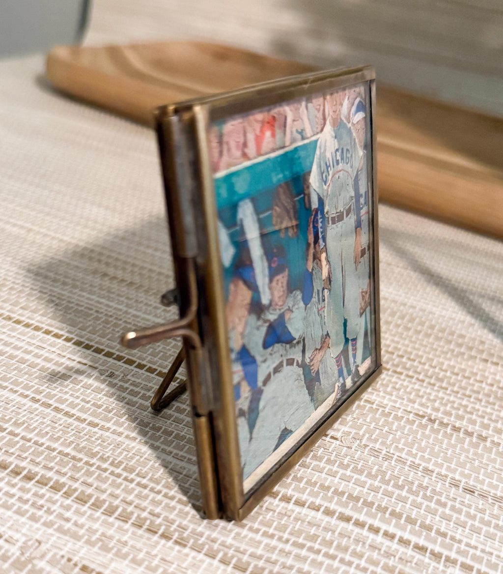 Thin Brass Frame | 3"x3" | Modern Tabletop Frame