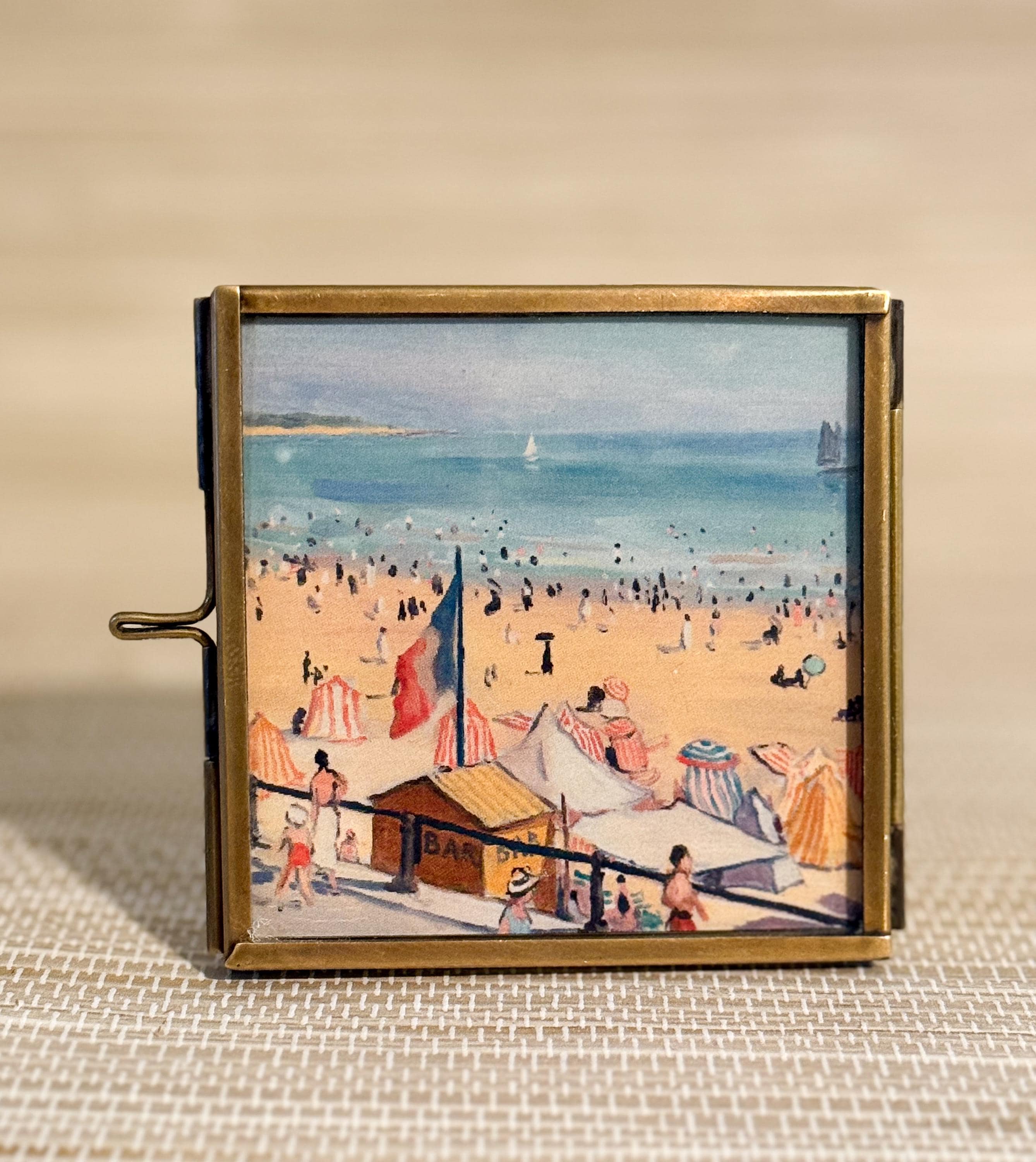Thin Brass Frame | 3"x3" | Modern Tabletop Frame