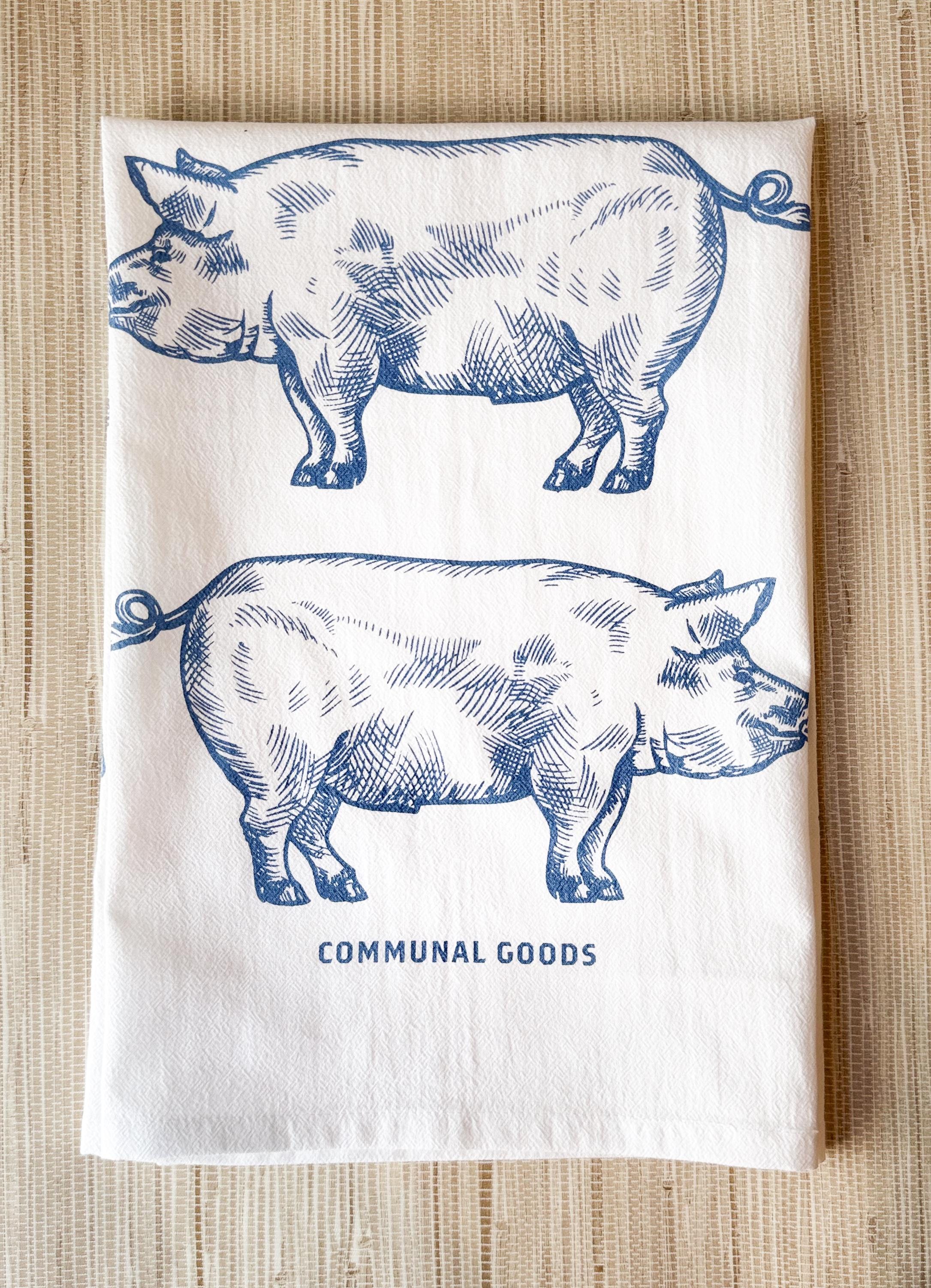Cotton Oversized Tea Towels, Set of 2, Fruit, Citrus & Botanical Designs