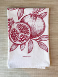 Tea Towel, Cotton Kitchen Towel, Oversized, Pomegranates | 28"x28"